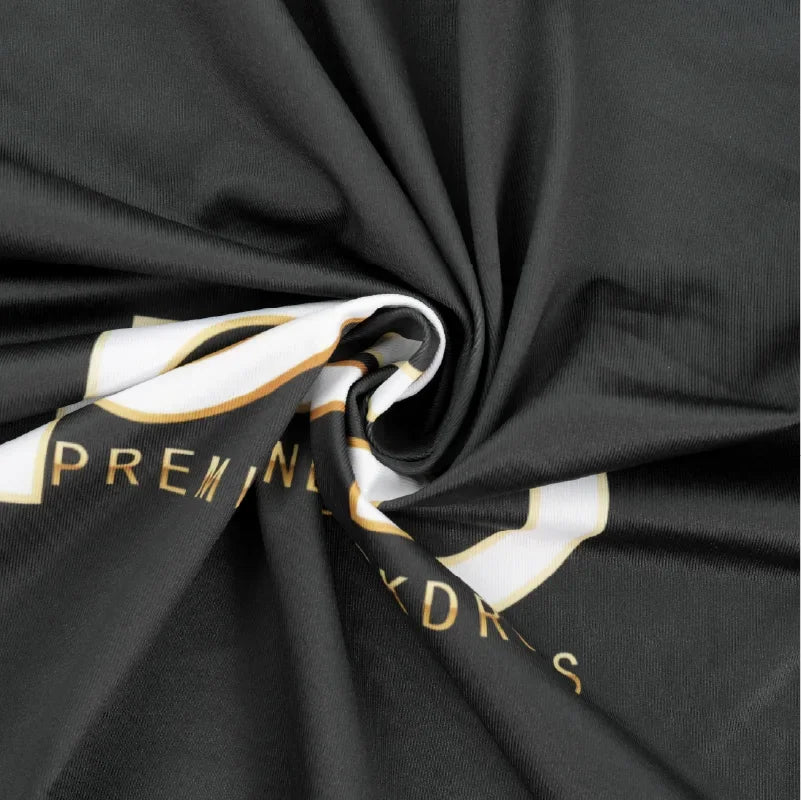 Stretch fabric graphic texture for curved pop up backdrop display