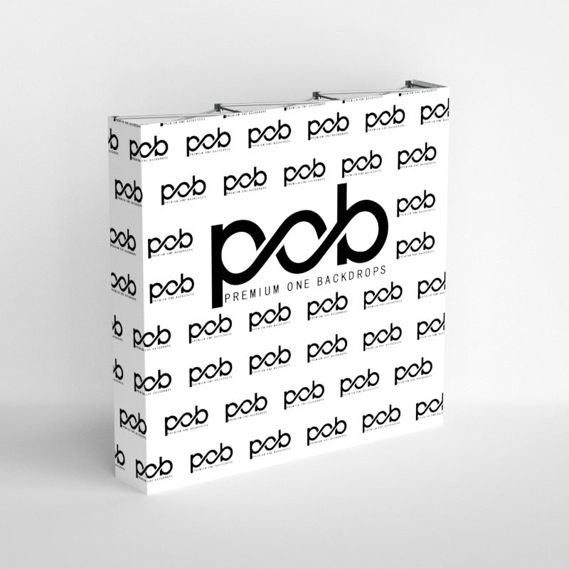 Step and Repeat Straight Fabric Pop Up Display With Sides