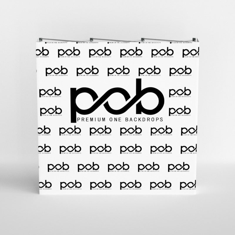 Step and Repeat Straight Fabric Pop Up Display With Sides