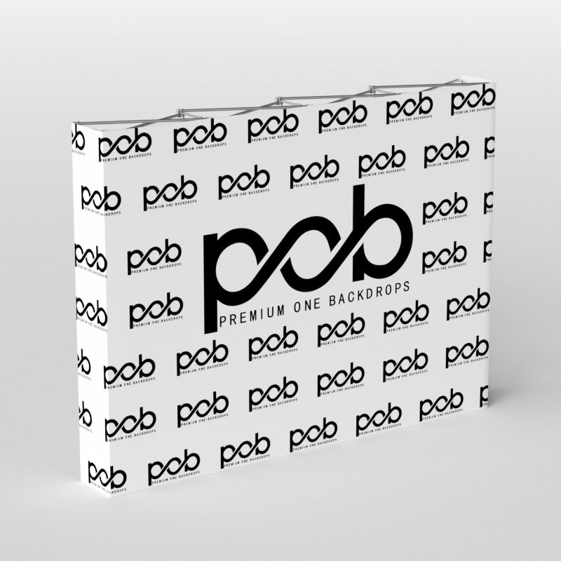 Step and Repeat Straight Fabric Pop Up Display With Sides