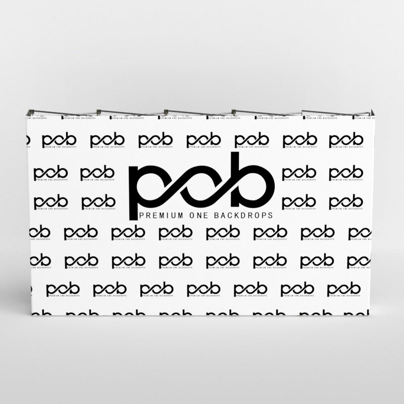 Step and Repeat Straight Fabric Pop Up Display With Sides