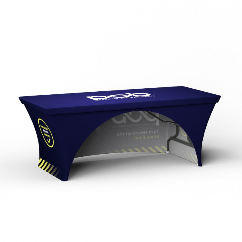 4ft 6ft 8ft Stretch Table Covers with Open Back