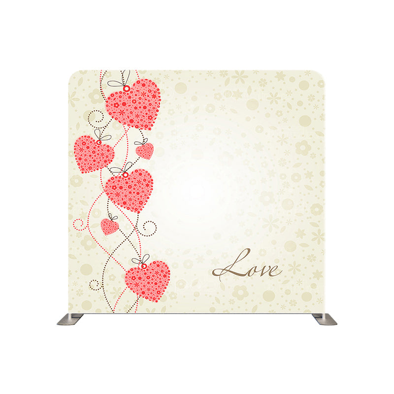 premium one pillow cover backdrops-String Of Hearts