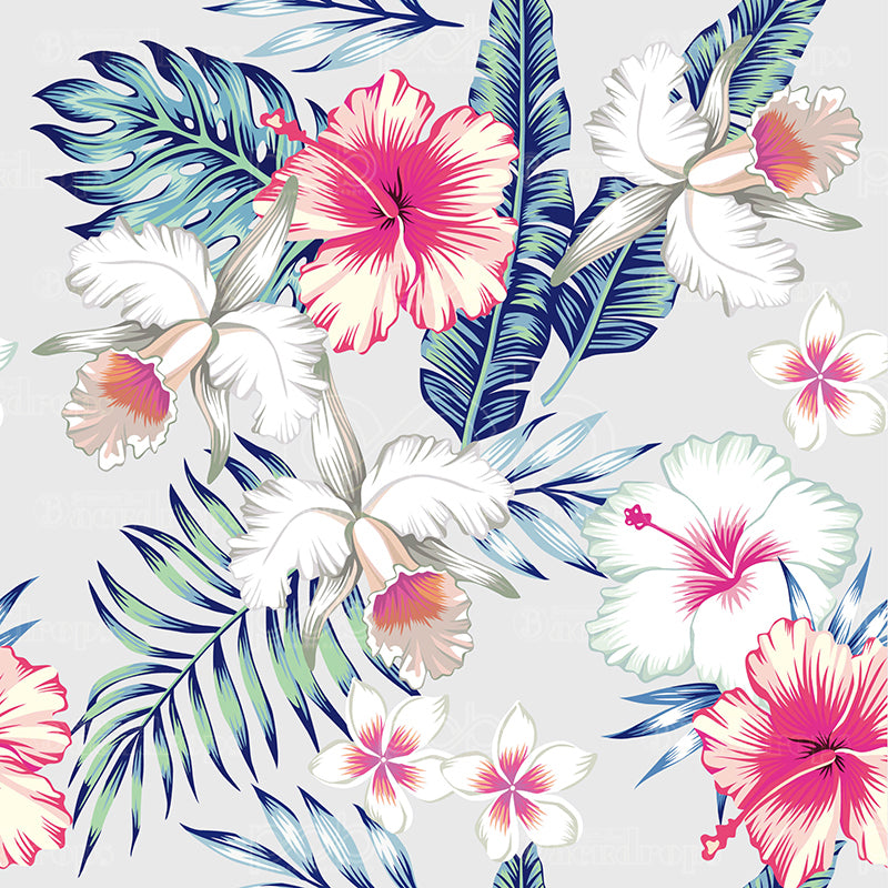 premium one pillowcover backdrops-Tropic Flowers