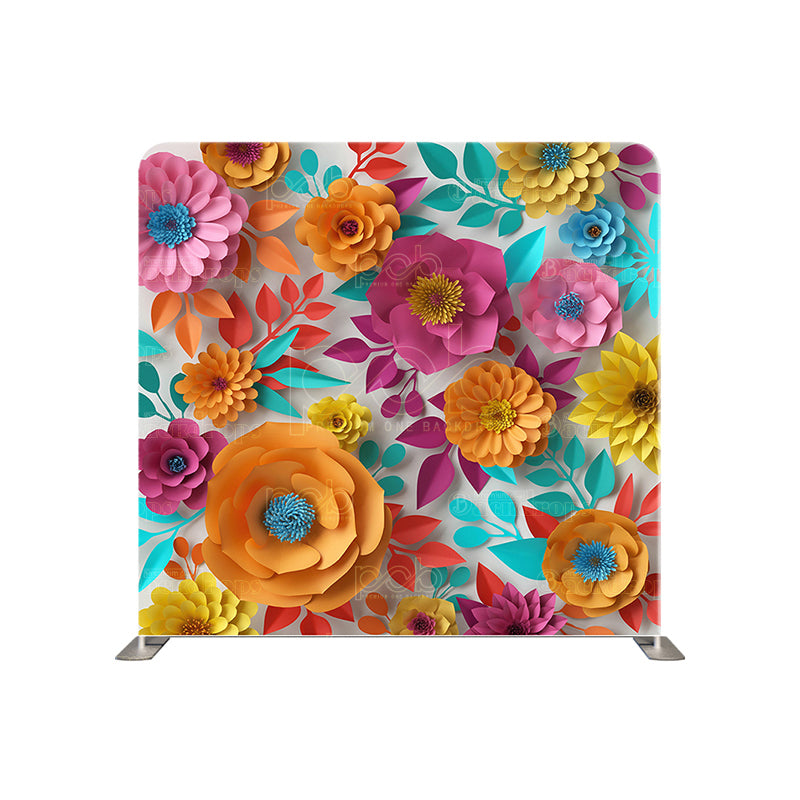 premium one pillow cover backdrops-Tropic Paper Floral