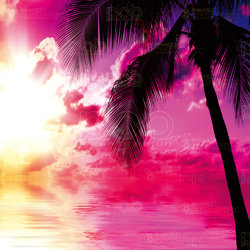 premium one pillowcover backdrops-Tropical Sunset