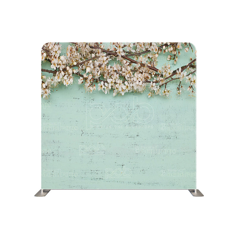 premium one pillow cover backdrops-Turquoise Flower