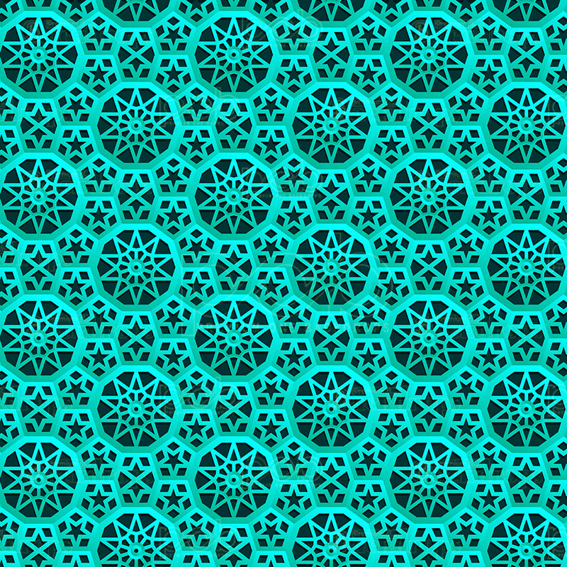 premium one pillowcover backdrops-Turquoise Lattice