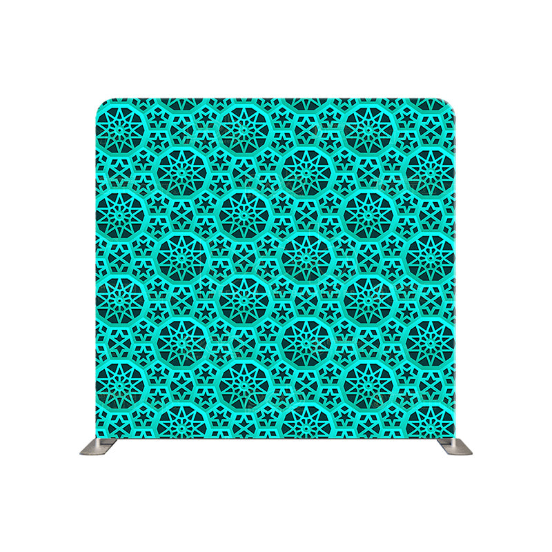 premium one pillowcover backdrops-Turquoise Lattice