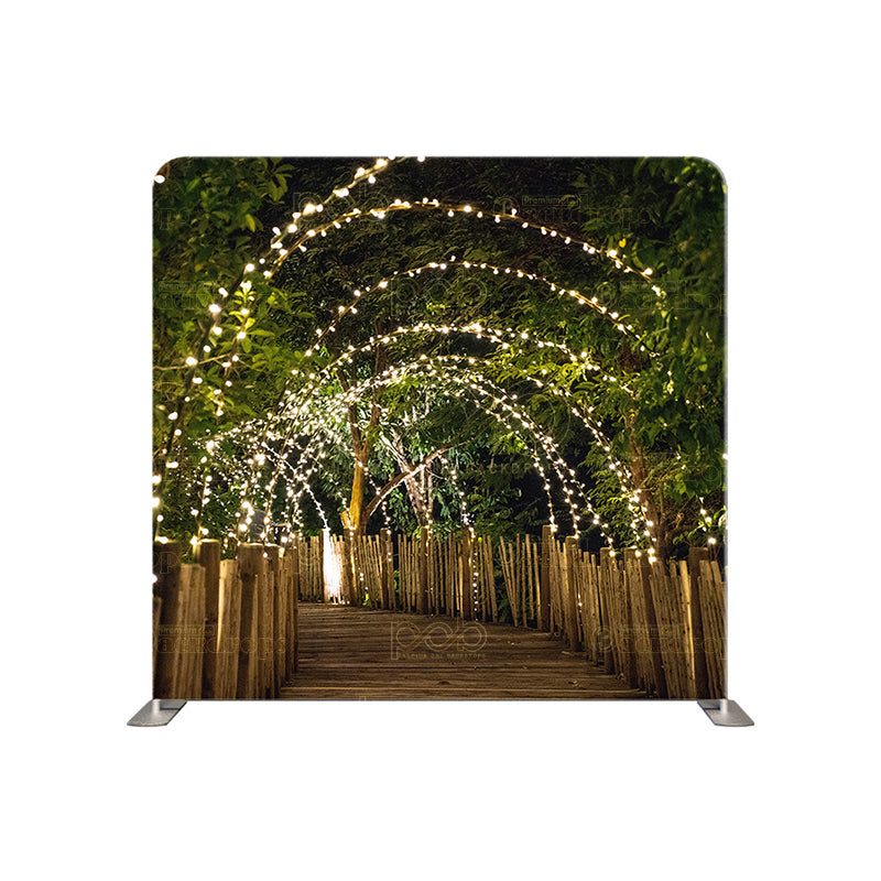 premium one pillowcover backdrops-Twinkling Lighted Walkway