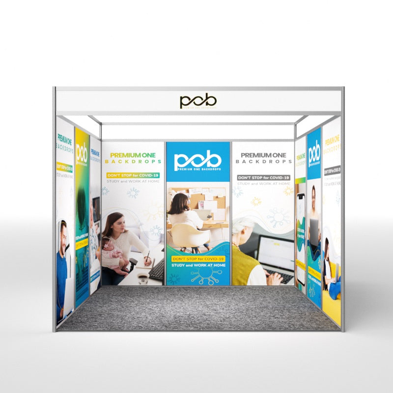 U Shaped Shell Scheme Exhibition Graphics