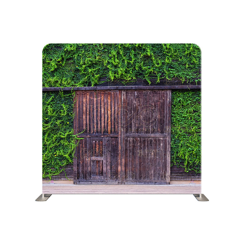 premium one pillowcover backdrops-WOODEN GARDEN DOOR