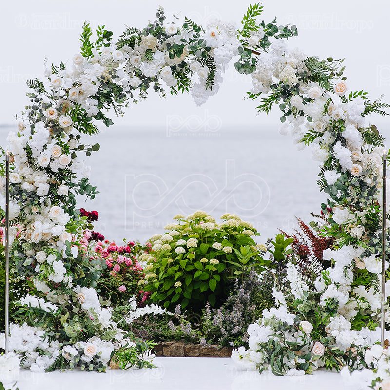 premium one pillowcover backdrops-Wedding round arch