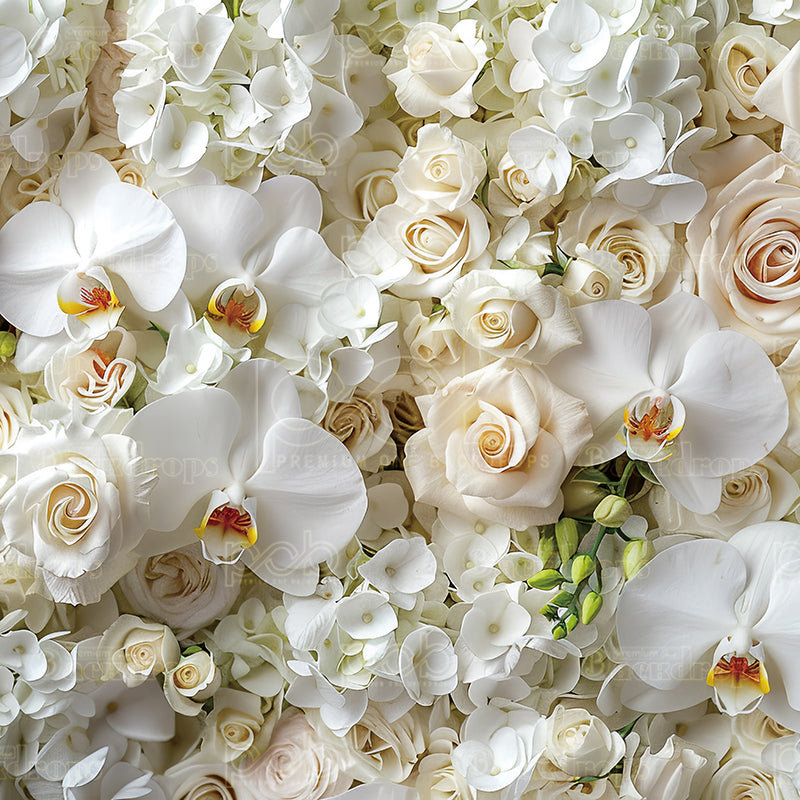 Pillow Cover Backdrop (Whispering White Blooms)