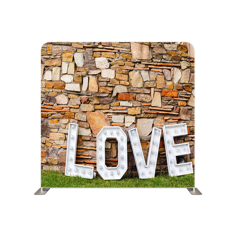 premium one pillow cover backdrops-White Love Letters