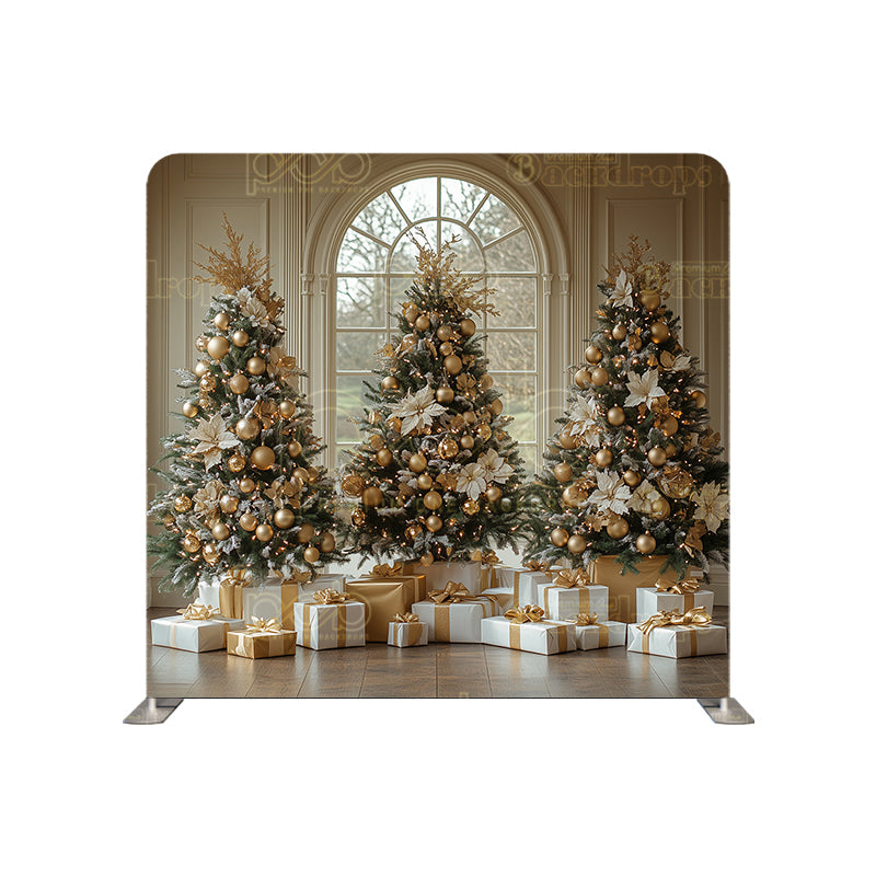 premium one pillowcover backdrops-White Room With Christmas Trees