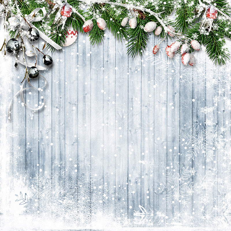 premium one pillowcover backdrops-White Snow Wood