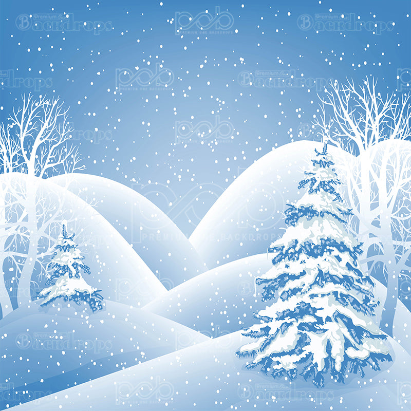 premium one pillowcover backdrops-Winter Days Holiday