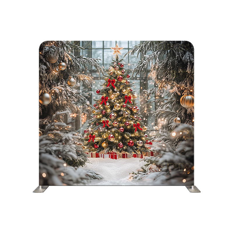 premium one pillowcover backdrops-Wonderful Christmas Tree With Gifts