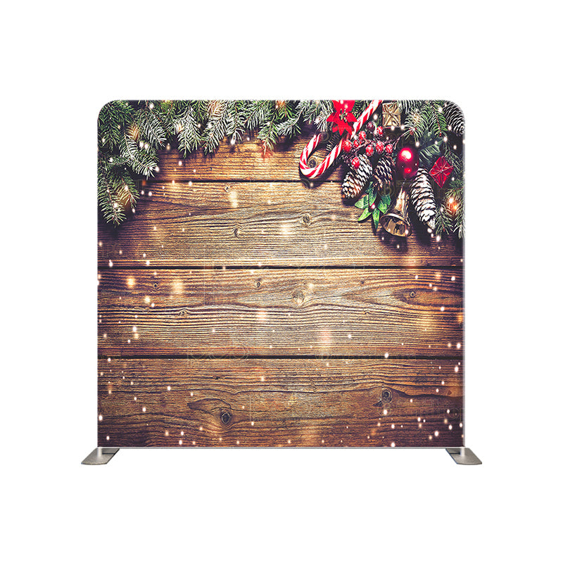 premium one pillow cover backdrops-Wood Ornaments Holiday