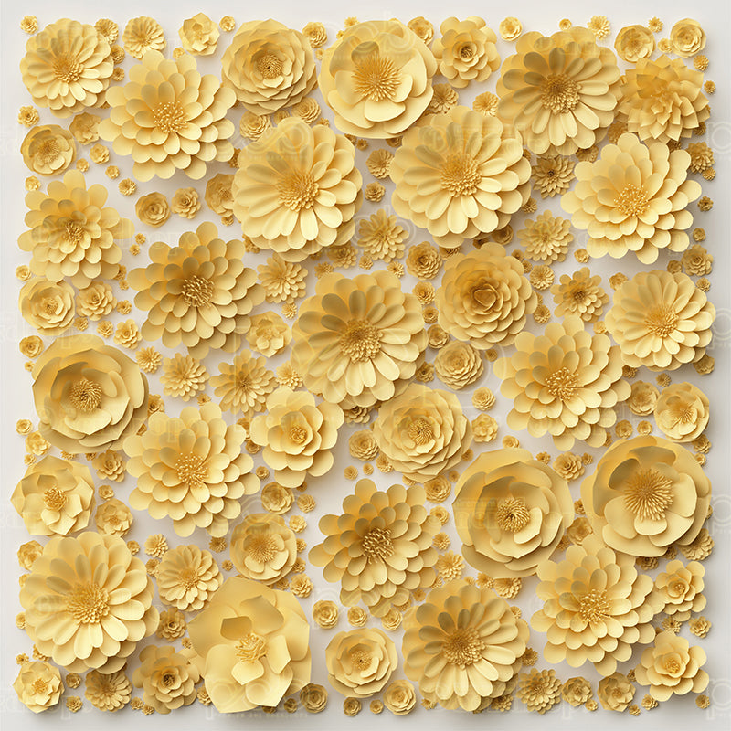 premium one pillowcover backdrops-Yellow Floral