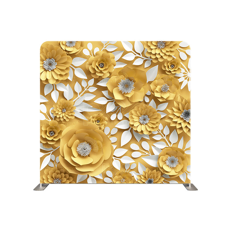 premium one pillowcover backdrops-Yellow Paper Flowers