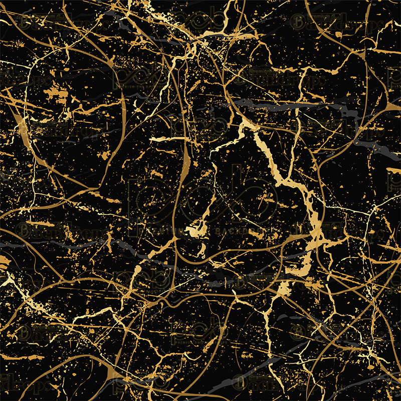 premium one pillow cover backdrops-black and gold splatter