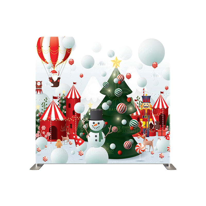 premium one pillowcover backdrops-christmas wonderland