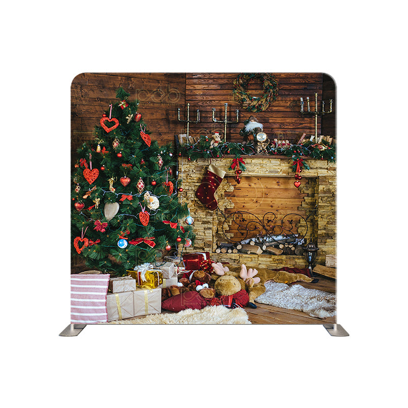 premium one pillowcover backdrops-cozy christmas