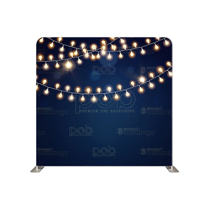 premium one pillowcover backdrops-dark blue with lights