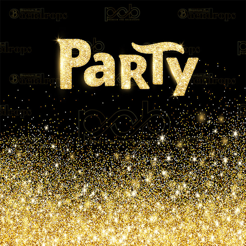 premium one pillowcover backdrops-everybody lets party gold