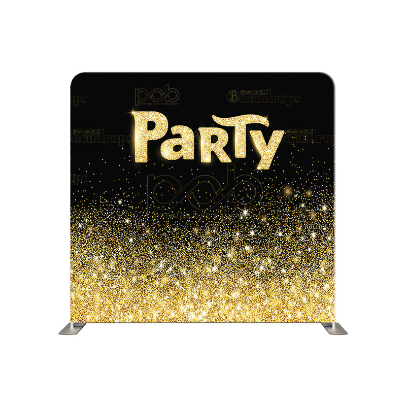 premium one pillowcover backdrops-everybody lets party gold