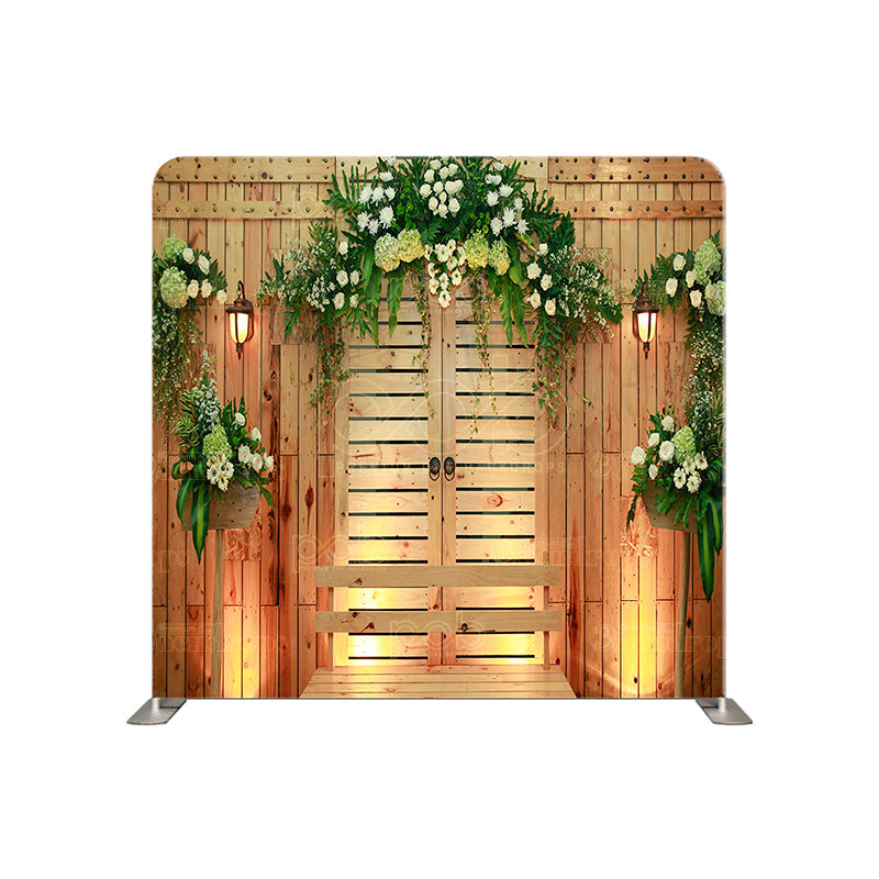 premium one pillowcover backdrops-flower venue door