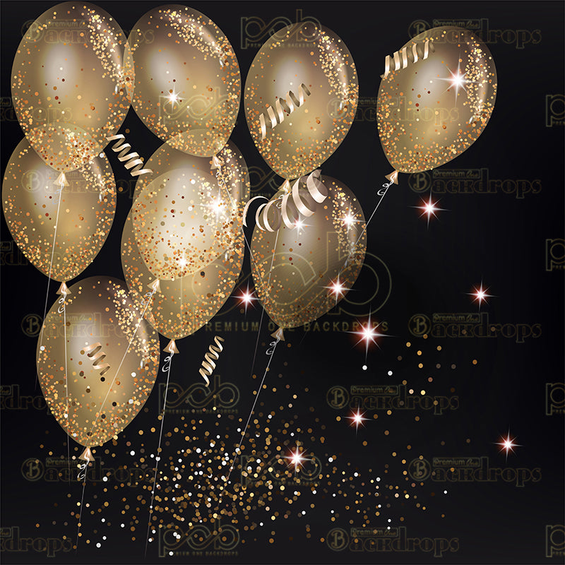 premium one pillowcover backdrops-glitter and glam balloons