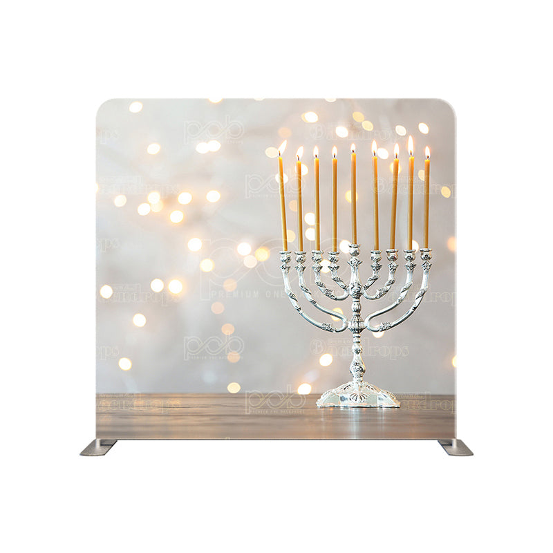 premium one pillowcover backdrops-hanukkah menora