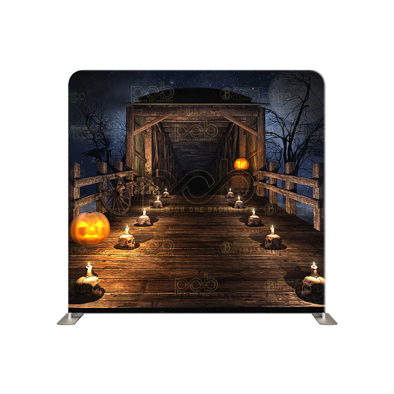 premium one pillowcover backdrops-haunted bridge