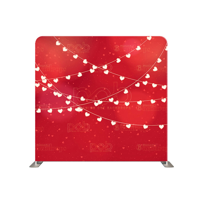 premium one pillowcover backdrops-heart string lights