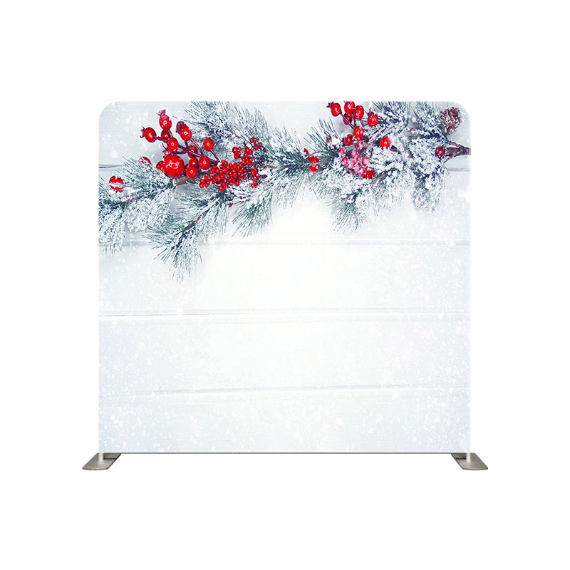 premium one pillowcover backdrops-holiday berries and pines