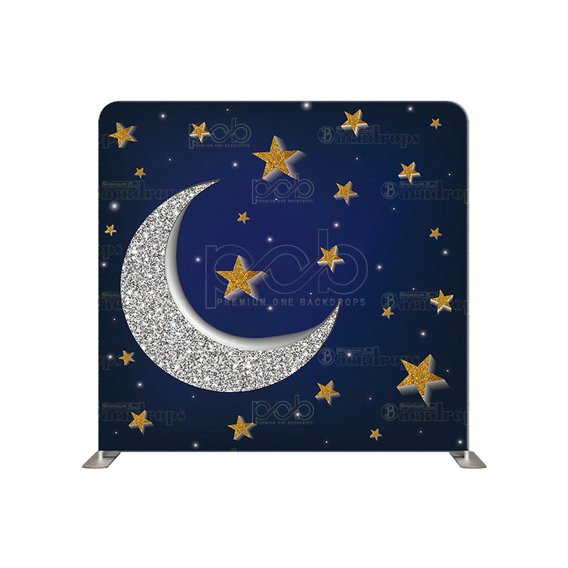 premium one pillowcover backdrops-moon and star