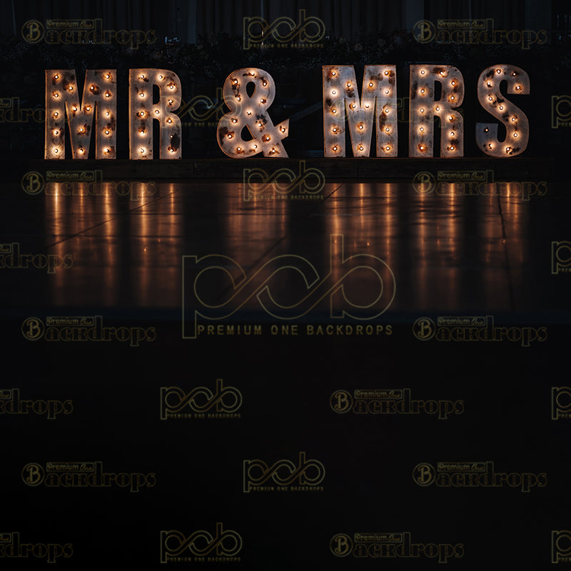 premium one pillowcover backdrops-mr and mrs