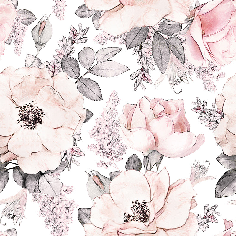 premium one pillowcover backdrops-pastel watercolor flowers