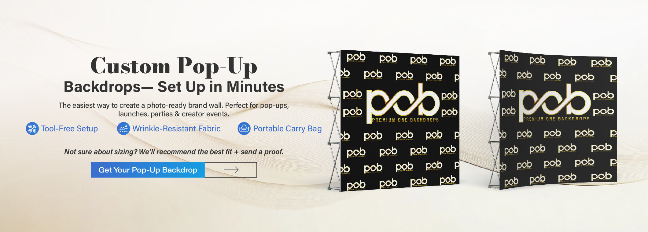 Custom Pop up Backdrops , step and repeat banner , pob backdrops