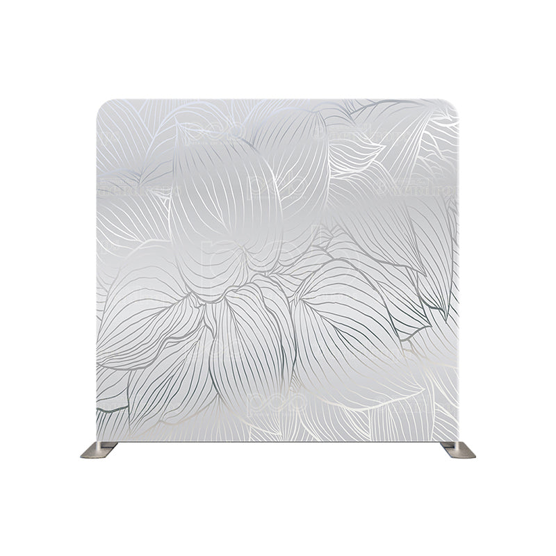 premium one pillowcover backdrops-3d white leaf lines