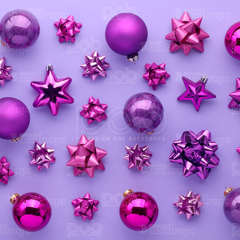 premium one pillowcover backdrops-purple christmas