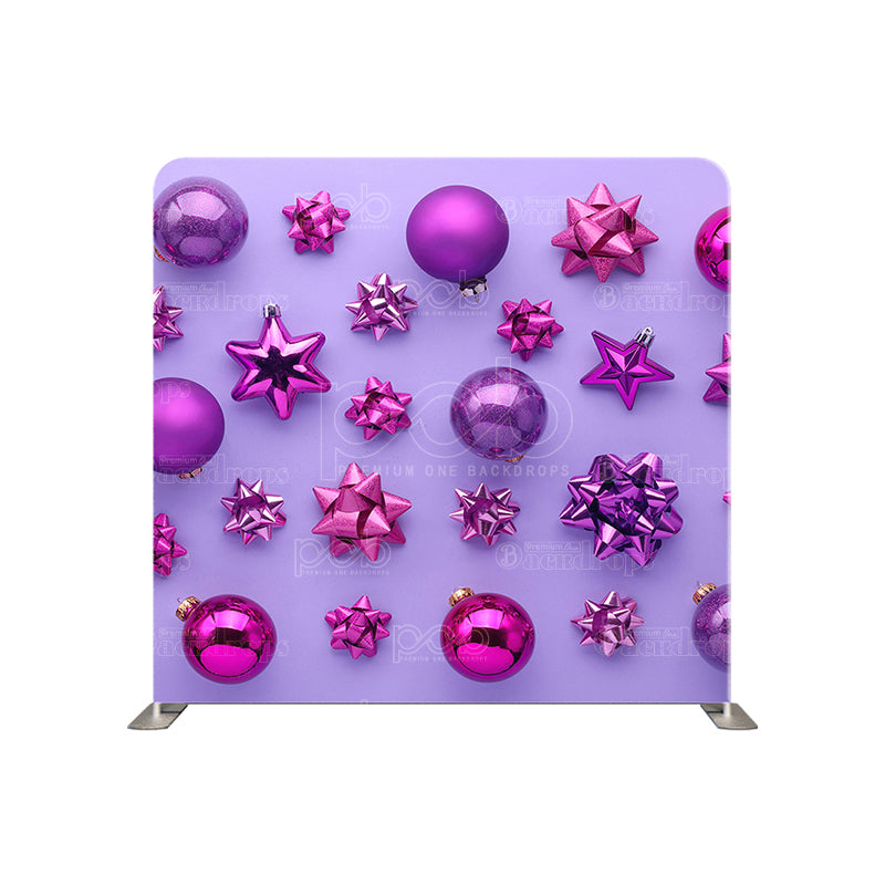 premium one pillowcover backdrops-purple christmas