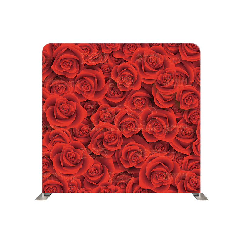 premium one pillowcover backdrops-red roses