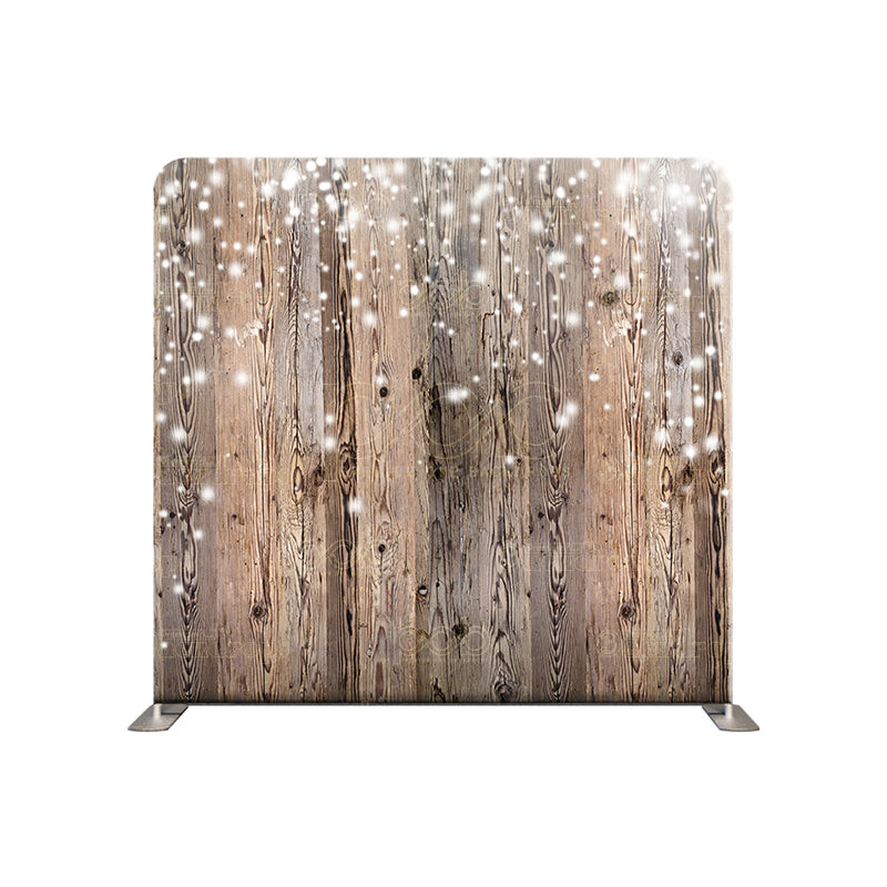 premium one pillowcover backdrops-snowfall on wood