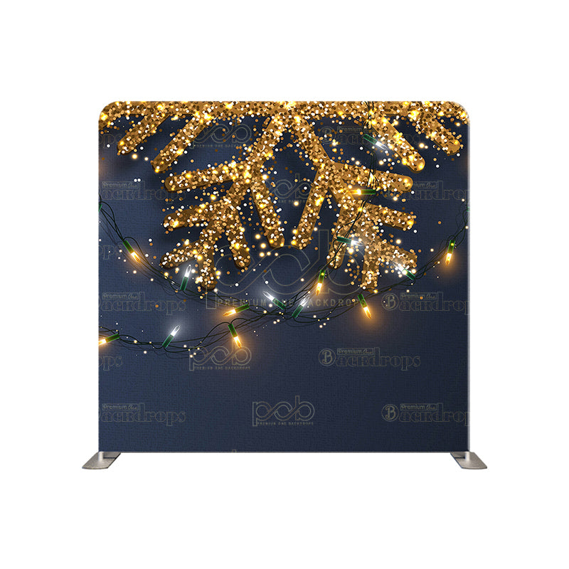 premium one pillowcover backdrops-snowflakes and lights