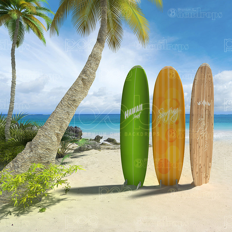 premium one pillowcover backdrops-surfs up